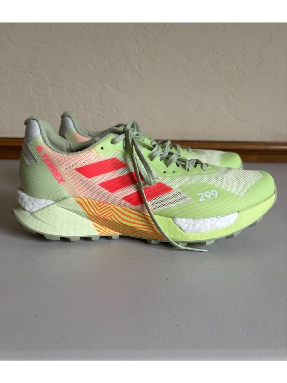 adidas Terrex Agravic Ultra Trail Almost Lime Turbo Running Shoes Bright Lime Or